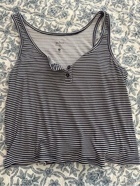 Navy and White Striped Tank